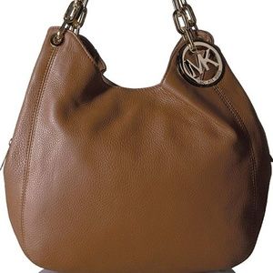 Tan Michael Kors Fulton Shoulder Tote Bag Purse